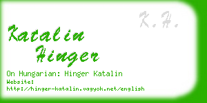 katalin hinger business card